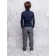 Turtleneck for a boy, height 128 cm, blue color