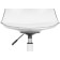 Computer chair Kolin with a pillow metal/eco -leather/plastic, white/transparent 46x64x86 cm