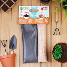 Set soil with biohumus + diatomite burned 