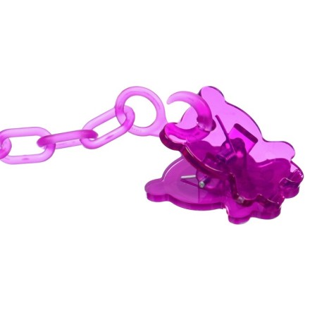 Nipple set - a dummy with a holder, SL, KL +6 months, with a cap "Butterfly", purple-7