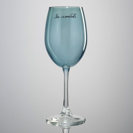 A glass for the wine "For Love", 360 ml, blue-1
