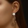 Earrings Metal "Faces" split, silver-gold color