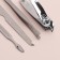 Manicure set, 6 items, in case, black color
