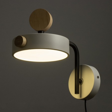 Sconces with a switch on the wire "Pianty" LED 12W 4000k white 15x26x16cm-3