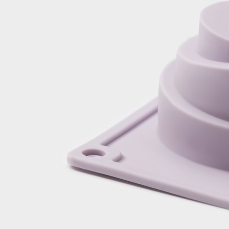 Baking uniform “Puding”, silicone, 6 cells, 29.3 × 17 × 4.5 cm, lilac color-3