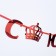 Garland on the tape, metallic "with an anniversary" red, length 100 cm