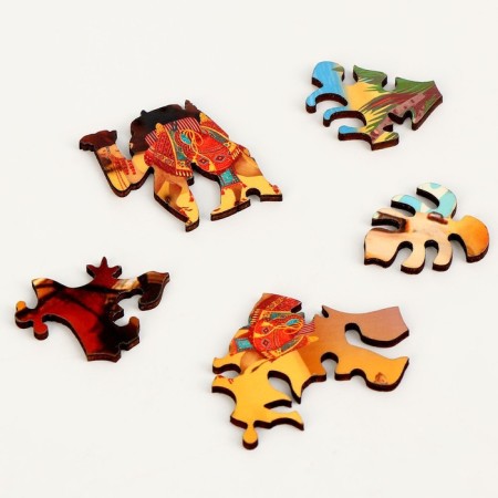 Puzzles wooden figured "Ghost Mirage" with a pendant on the hand, 126 elements-5