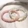 Set of bracelets 2 pcs. Shar No. 6 “Quartz Pink” and ball No. 8 Moonstone ”