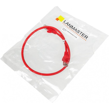 Lanmaster Lan-PC45/U5E-0.5-RD UTP RJ-45 Vil.-Vilka RJ-45 Kat. 5M Red LSZH 107752-2