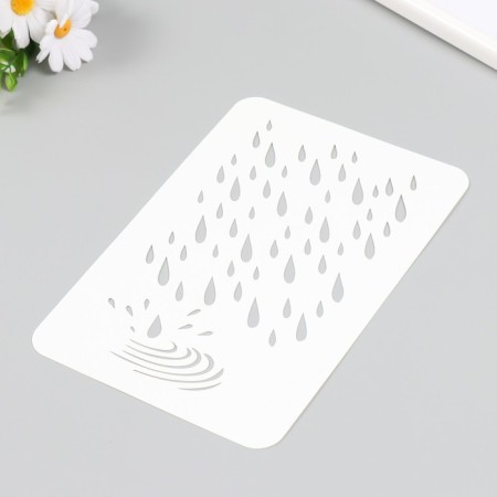 Plastic stencil "Rain" 16x24 cm-1