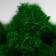 Kashpo concrete "Head" with moss height 8.5 cm gray (moss green stabilized)