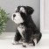 Figure "Mittel puppy" height 17 cm, width 11.5 cm, length 16.5 cm black and white