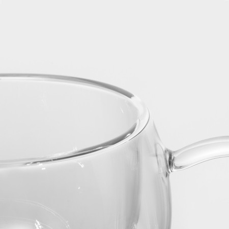Glass mug with double walls Magistro "Lidi", 320 ml-2