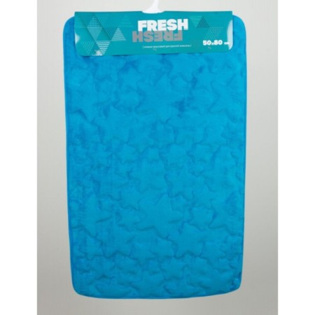 Rug in the bathroom Dasch Fresh "Stars", 50 x 80 cm, blue color