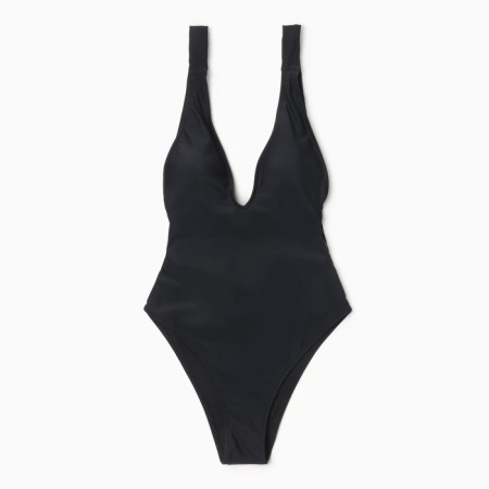 Swimsuit female adhesive minku color Black size 46-6