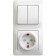 Block combined Gloss Sche GSL000174 Roset 2 keys, white color