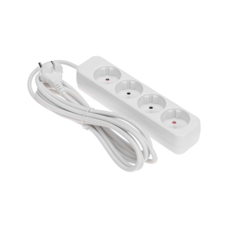 Extension cord Standard 4 nests, 3m, 2x1.0mm², b/s, white rexant-1