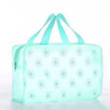 Lightning cosmetic bag, green color