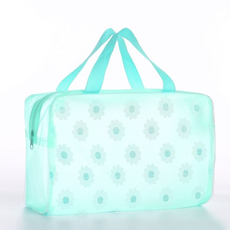 Lightning cosmetic bag, green color