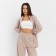 Комплект женский (рубашка, брюки, топ) KAFTAN "Base" р. 50, пудровый