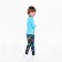 Pajamas for the boy Dino, the color is blue/dark blue, height 110-116 cm