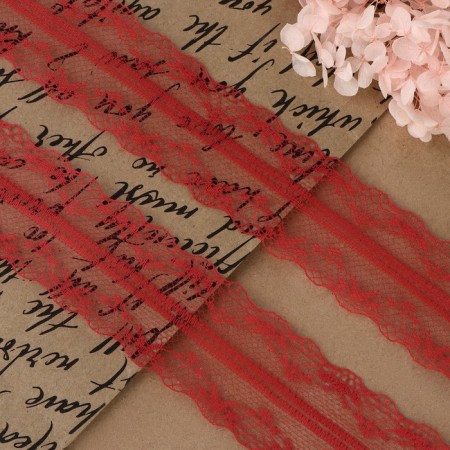 Capricon lace, 35 mm × 10 ± 1 m, red color-1