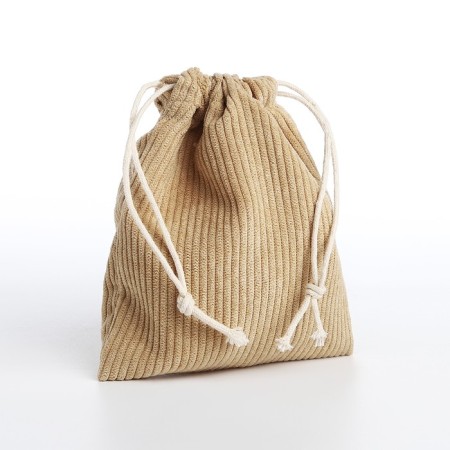 Cosmetic bag - a bag of ties, beige color