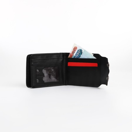 Male purse on magnets, black color-5
