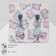 Earrings plastic "bears" with hearts, blue color in silver