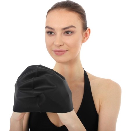 Bradex swimming cap, silicone, black-2
