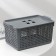 Storage basket with a lid "Loft", 5.3 l, 29.5 × 18.5 × 14.5 cm, color gray color