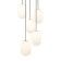 Suspended lamp Freya FR1012PL-05BS Sharlot, 490x490x3440 mm, E14, 5x40W, brass color