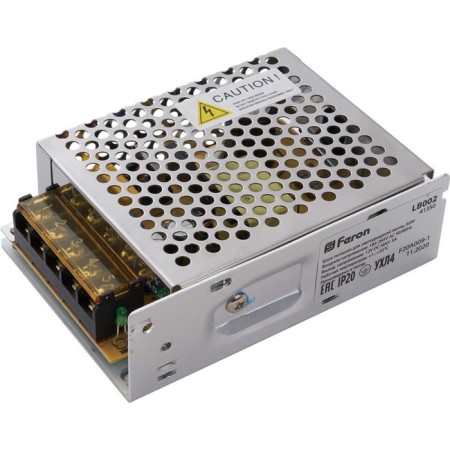 Electronic transformer for 12 W LED tape, Feron, LB002, 5A, 60 W