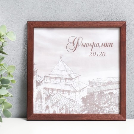 Photo frame pine С14 01/6 wenge 20x20 cm (plastic screen)