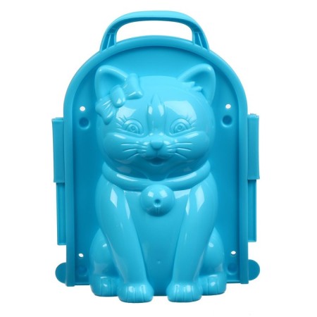 Snow-skies-sandpole "cat" + eyes and buttons, Mix colors, for the New Year-2