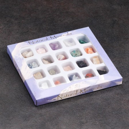 Collection of minerals, 20 pcs, 13x12 cm
