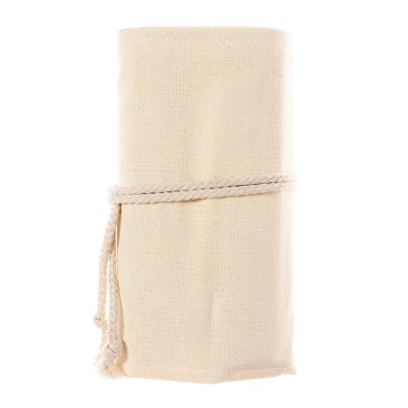 Artistic set for drawing, beige pencil case