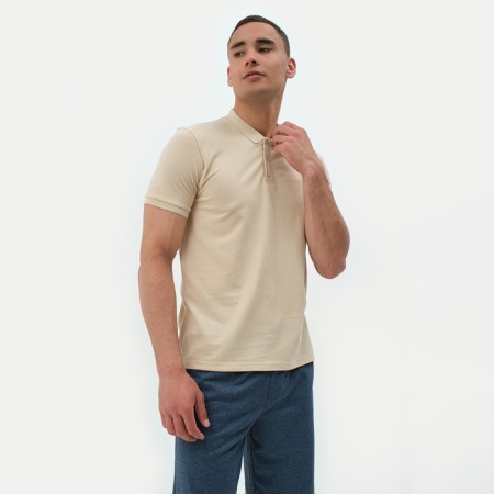 T-shirt (Polo) Male Minaku Regular Fit: beige color, river 52-5