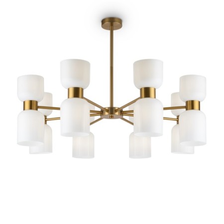 Suspended lamp 60W, 16XE27, 51x86 cm, brass