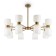 Suspended lamp 60W, 16XE27, 51x86 cm, brass