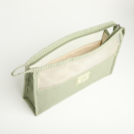 Lightning cosmetic bag, green color-2