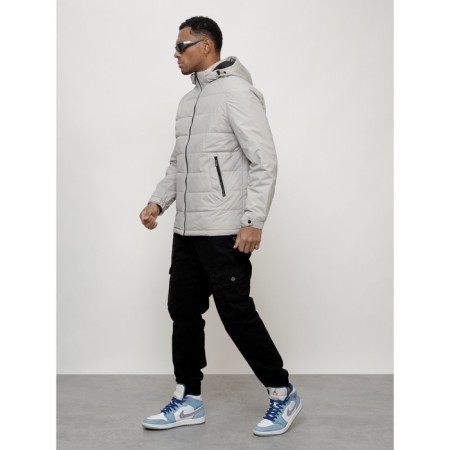 Male spring jacket, size 54, light-gray color-1