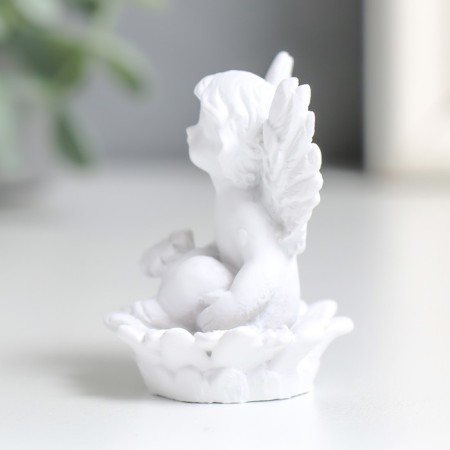 Souvenir Polystone "White Angel on Flower" MIX 3.6x3.7x5 cm-5