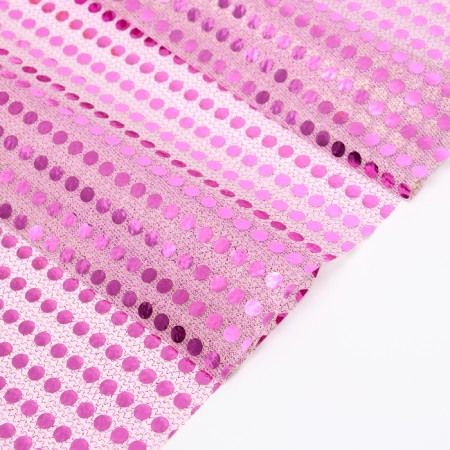 Surfacing for needlework, a net with sequins, pink color, 47.5 × 50 cm-1