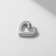 Flotter for piercing made of stainless steel "heart", white color in silver, thread 0.07 mm