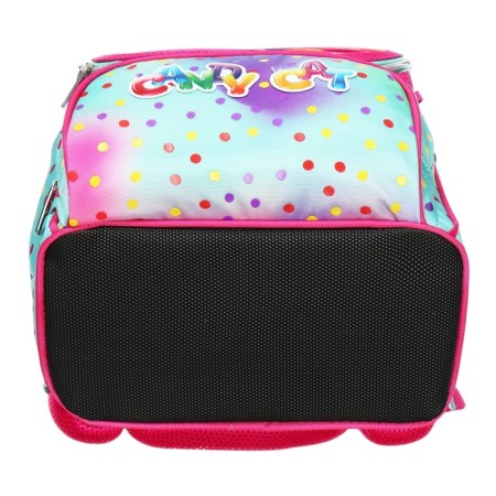 Ранец Cтандарт 35х26х20 deVENTE Mini 14L, Candy Cat , для девочек, бирюзовый/розовый-6