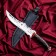 Cutting knife "Armageddon" steel - 40x13, handle - burnt nut, riveted, 25.5 cm