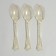 Tablespoons plastic "shine", in a set of 12 pieces, color gold
