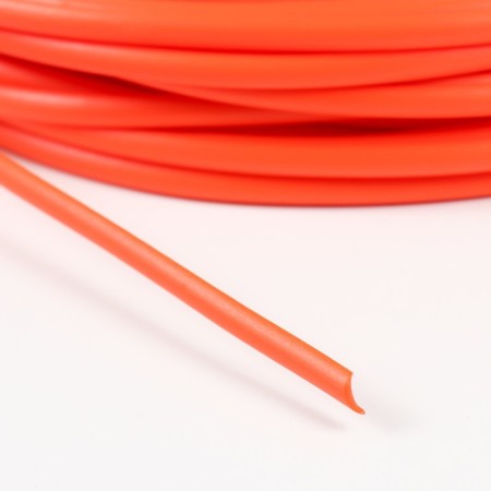 Smooth artificial rattan 7 mm 100 m half a pipe (orange)-3