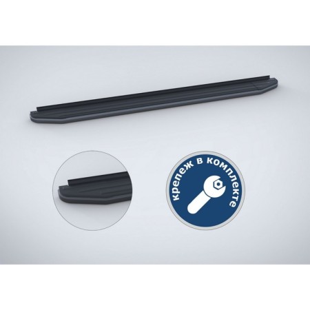 Premium-Black threshold threshold Rival, Great Wall Hover H3 2010-2016, with fasteners, A173LB.2001.4-1